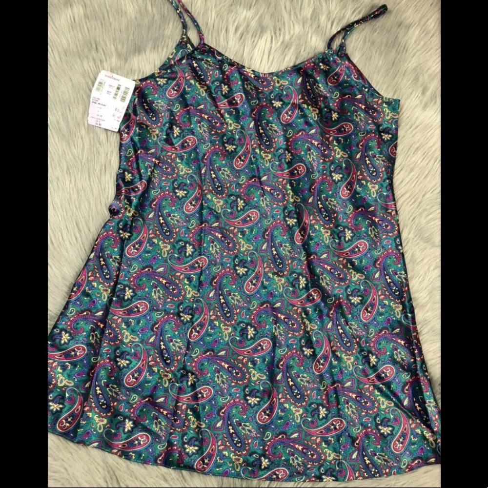 Vintage 90s Nordstrom Jewel Paisley Slip Dress